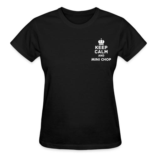 Ladies Black Mini Chop T-Shirt - black