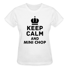 Load image into Gallery viewer, Ladies Black Logo Mini Chop T-Shirt - white
