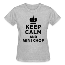 Load image into Gallery viewer, Ladies Black Logo Mini Chop T-Shirt - heather gray
