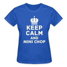 Load image into Gallery viewer, Ladies Black Mini Chop T-Shirt - royal blue
