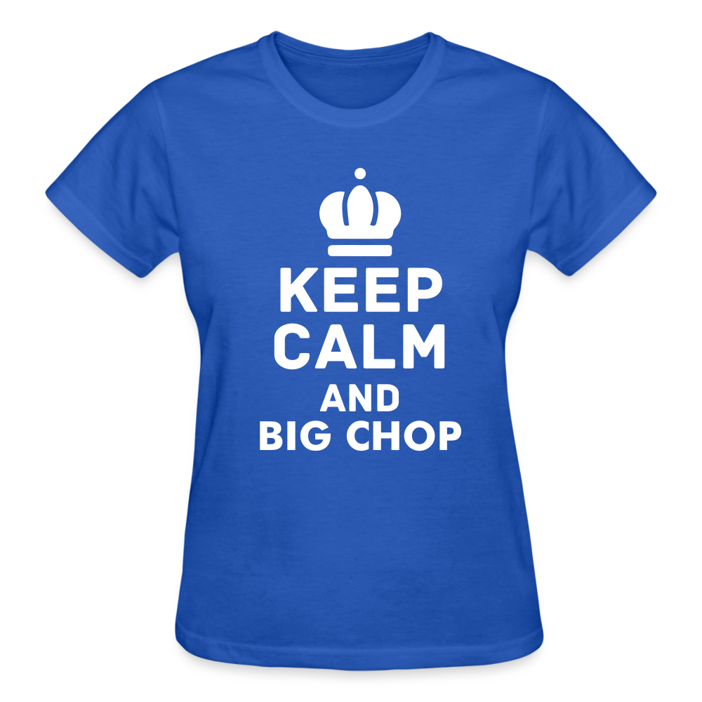 Ladies Royal Blue Big Chop T-Shirt - royal blue