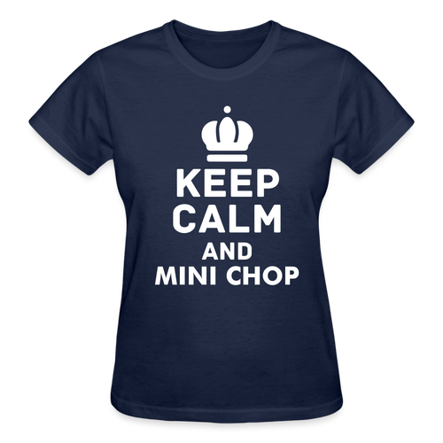 Ladies Navy Blue Mini Chop T-Shirt - navy