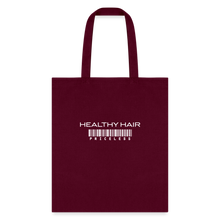 Load image into Gallery viewer, Healthy Hair Priceless Black Canvas Bag - burgundy
